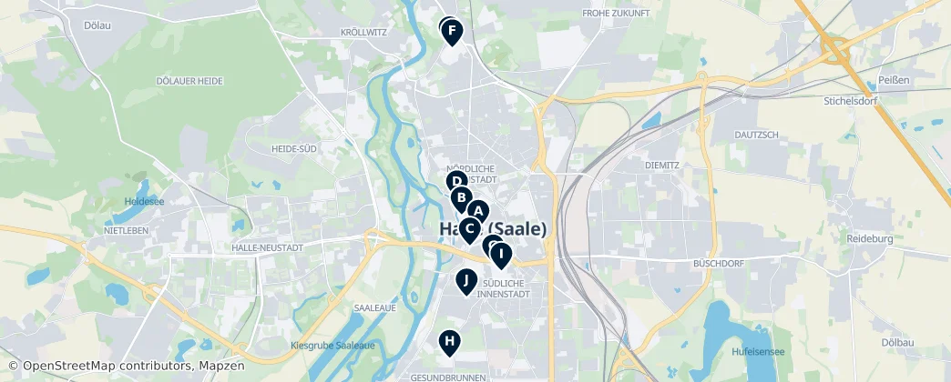 Map of Halle