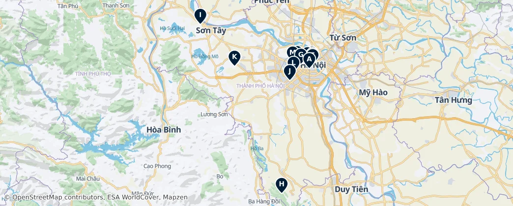 Map of Hanoj