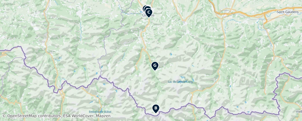 Map of Hautes-Pyrénées