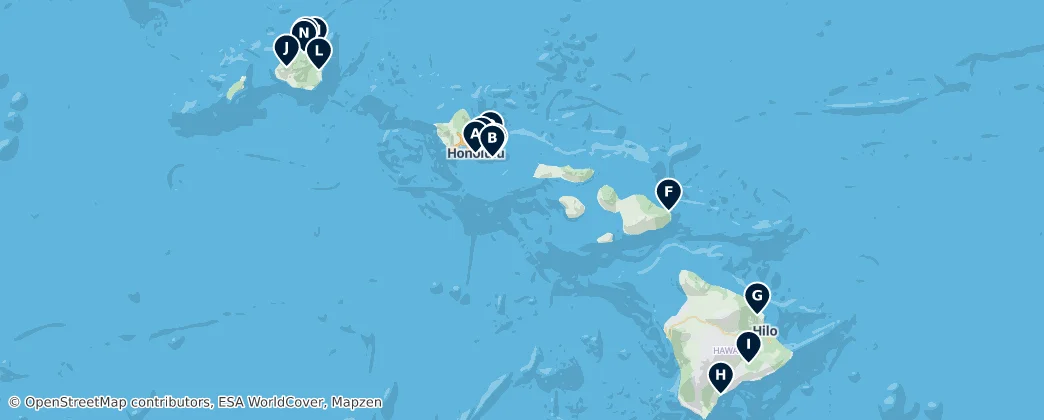 Map of Havajské ostrovy