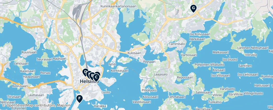 Map of Helsinky