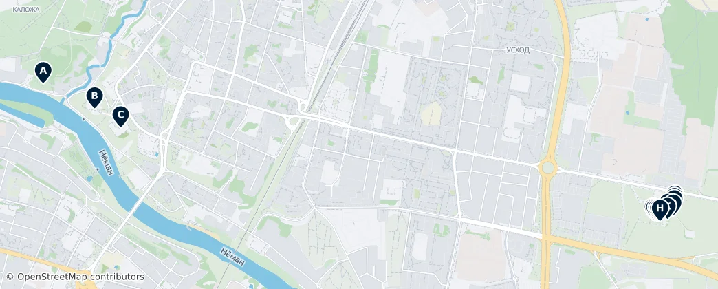 Map of Hrodna