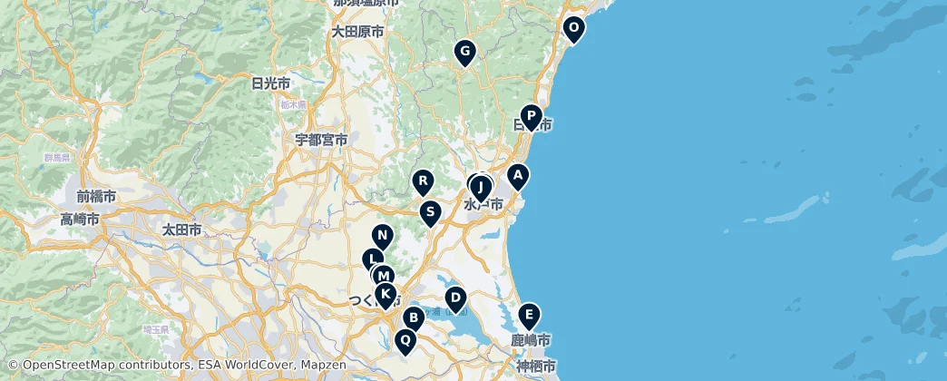 Map of Prefektura Ibaraki