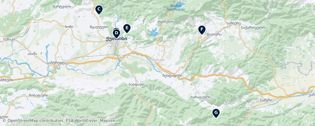 Map of Imeretie
