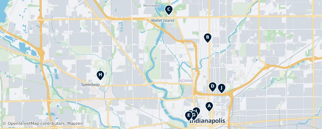 Map of Indianapolis