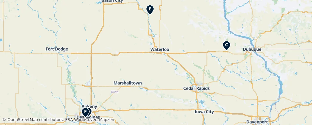 Map of Iowa