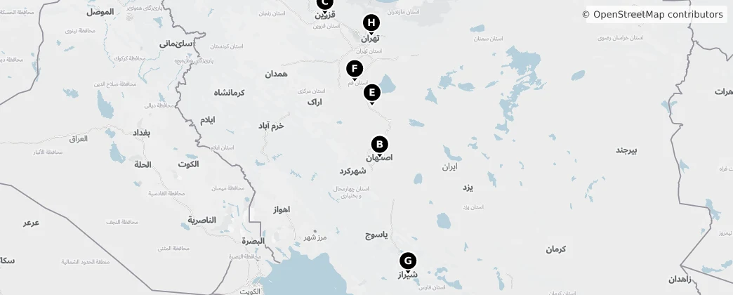 Map of Írán