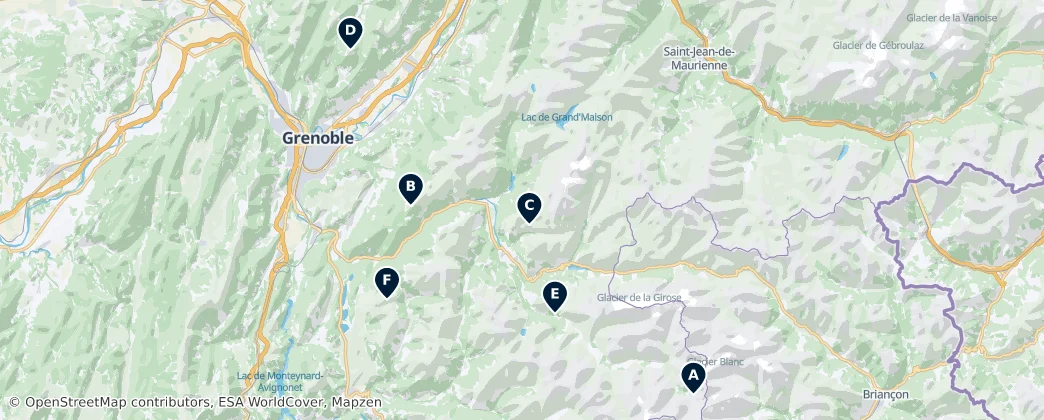 Map of Isère