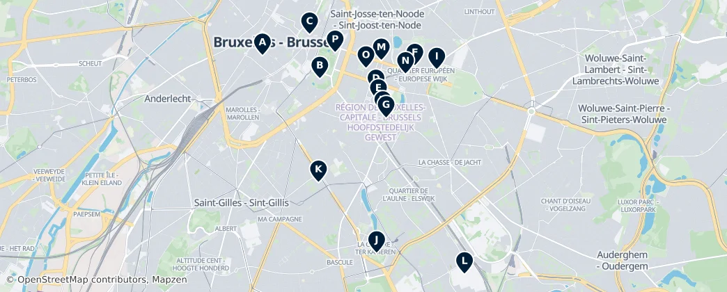 Map of Ixelles