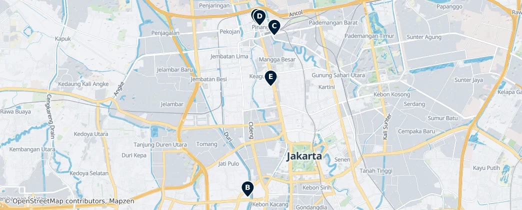 Map of West Jakarta