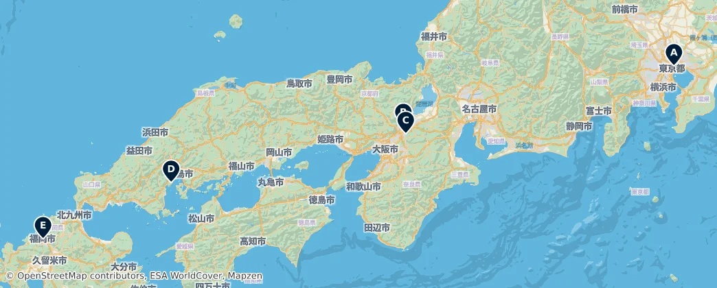 Map of 日本列島