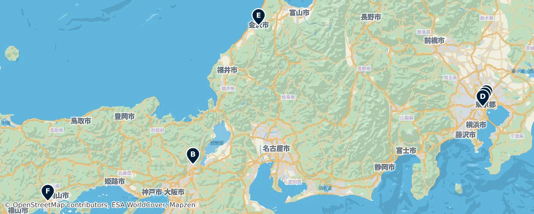 Map of 日本列島