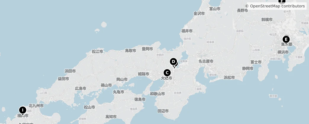 Map of Japonsko
