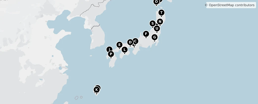 Map of Japonsko