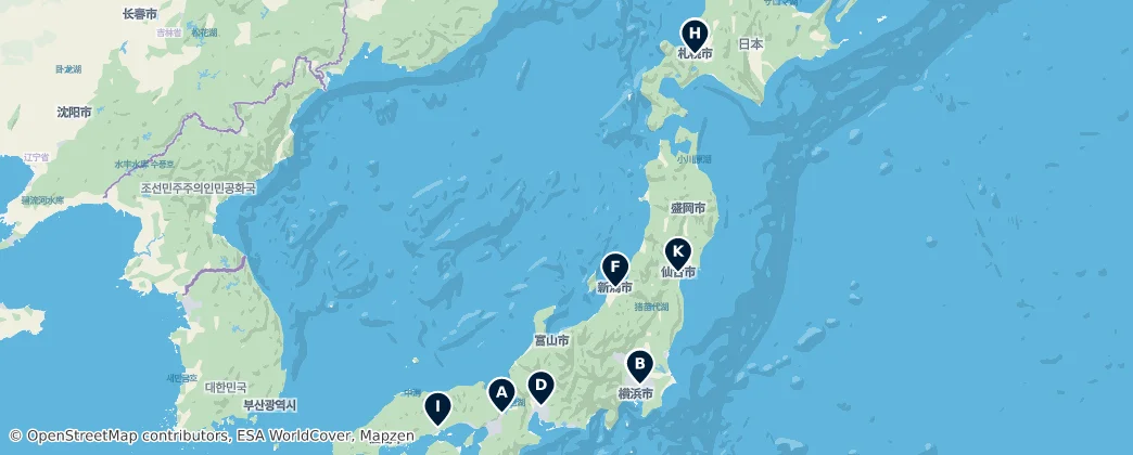Map of Japonsko