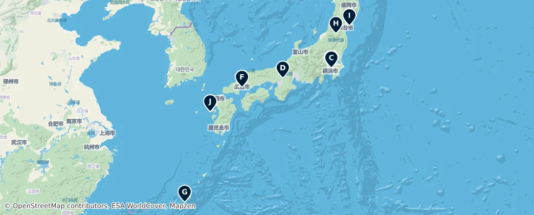 Map of Japonsko