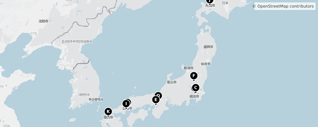 Map of Japonsko