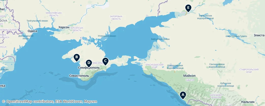 Map of Jižní federální okruh