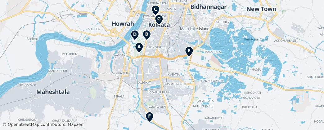 Map of Kalkata