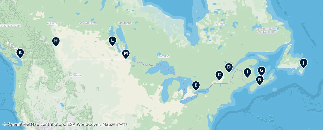Map of Kanada