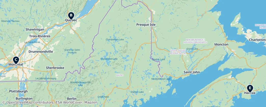 Map of Kanada