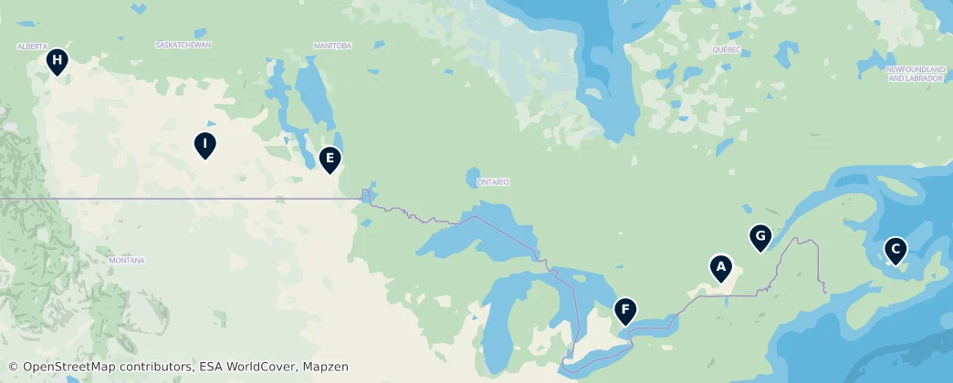 Map of Kanada