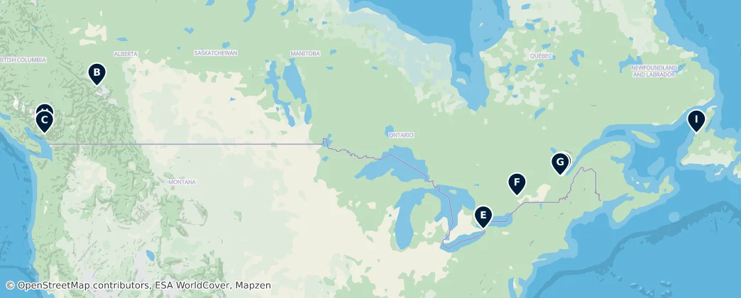 Map of Kanada