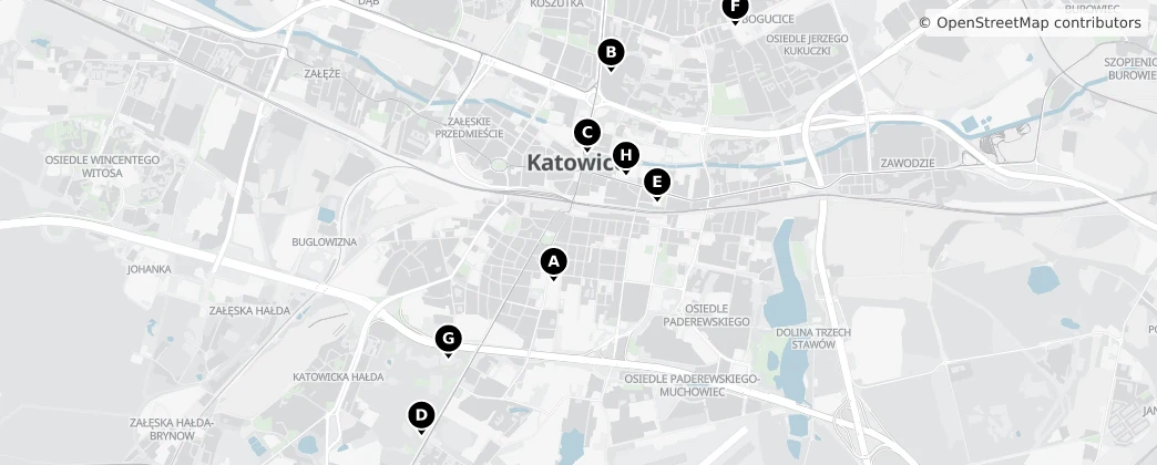 Map of Katovice