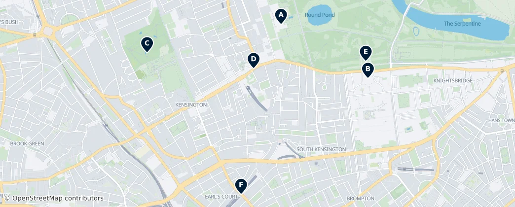 Map of Kensington