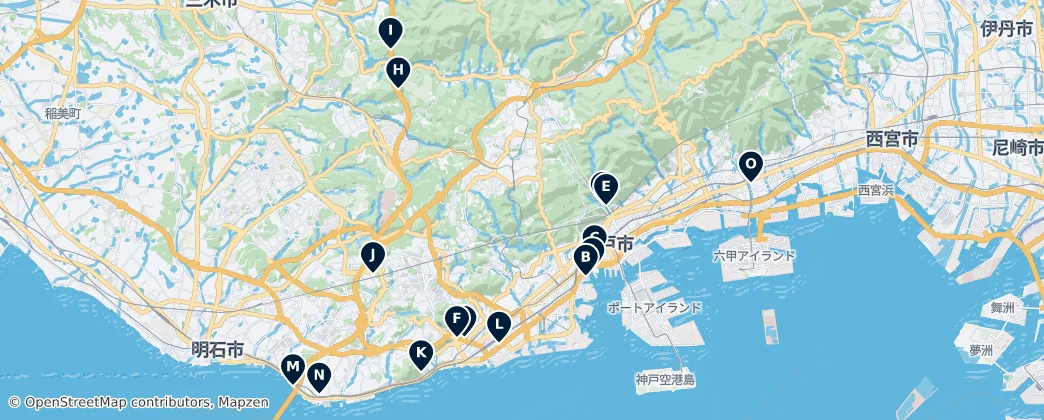 Map of Kóbe