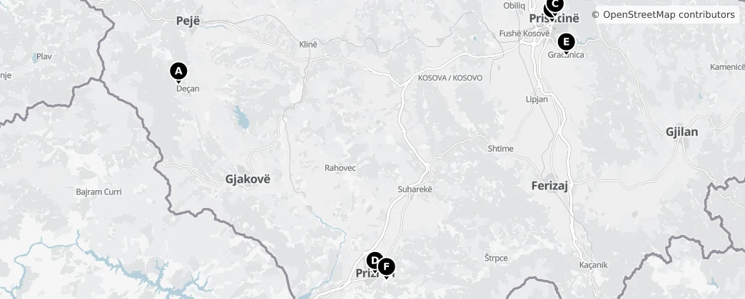 Map of Kosovo
