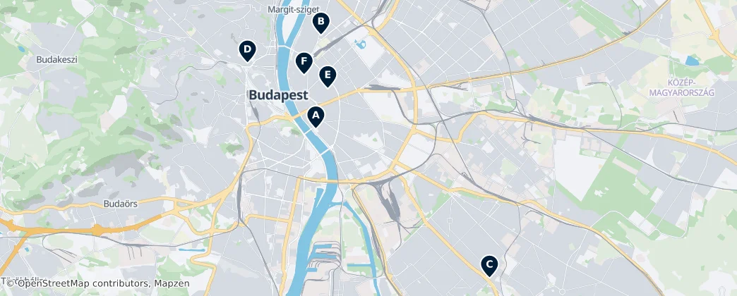 Map of Közép-Magyarország