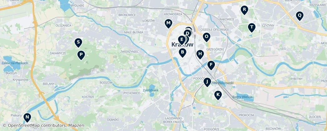 Map of Krakov