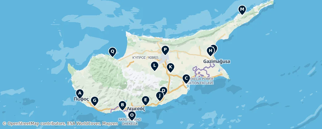 Map of Kypr
