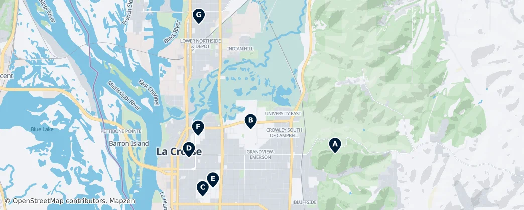 Map of La Crosse