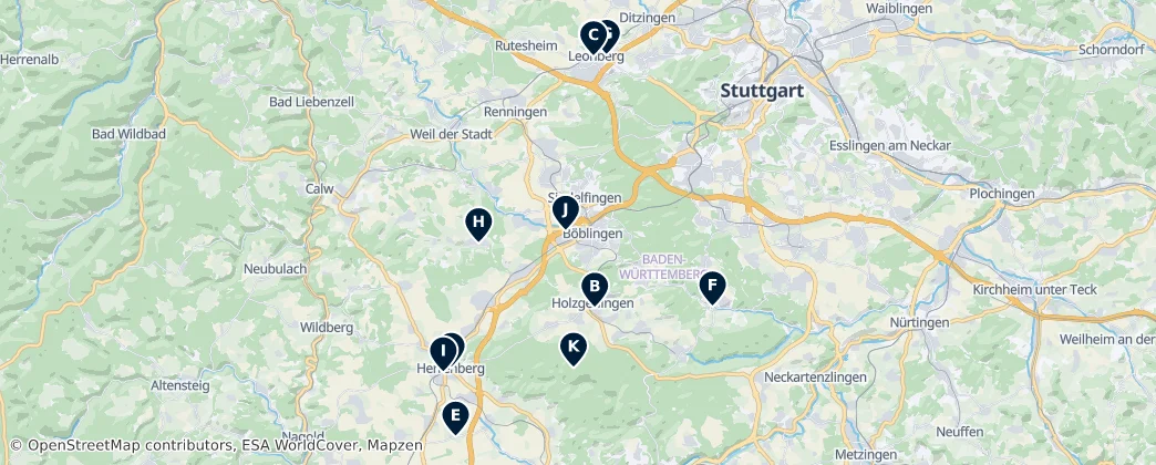 Map of Böblingen
