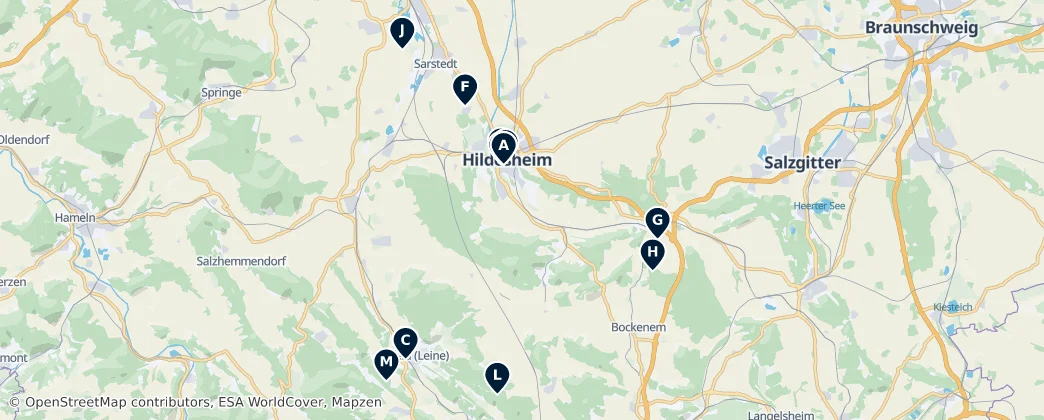 Map of Hildesheim