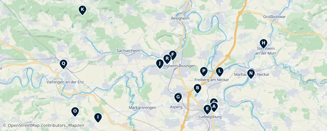 Map of Ludwigsburg