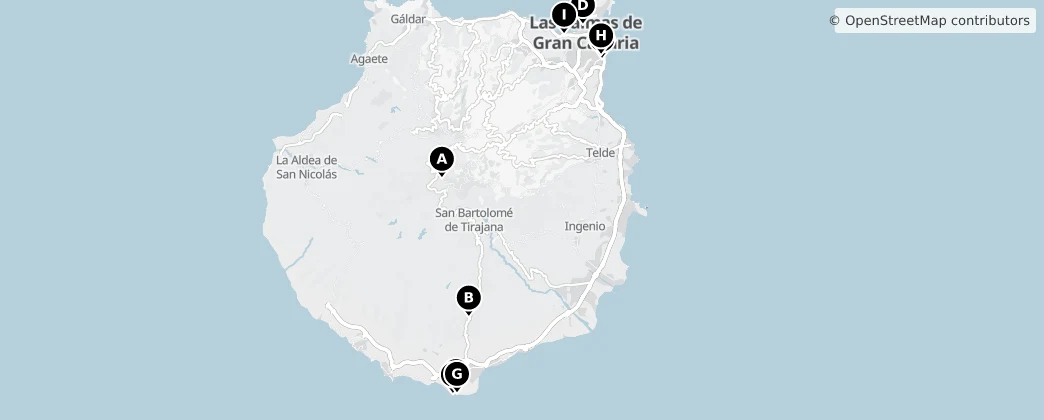Map of Provincie Las Palmas