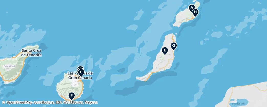 Map of Provincie Las Palmas