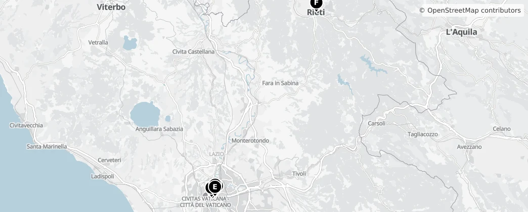 Map of Lazio