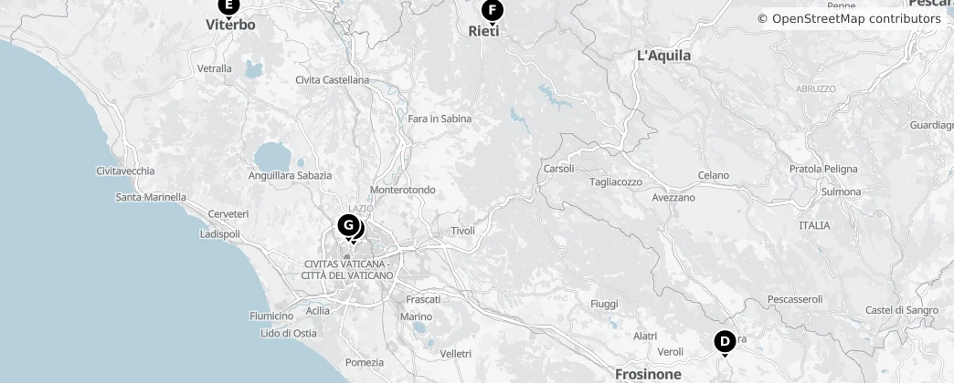 Map of Lazio