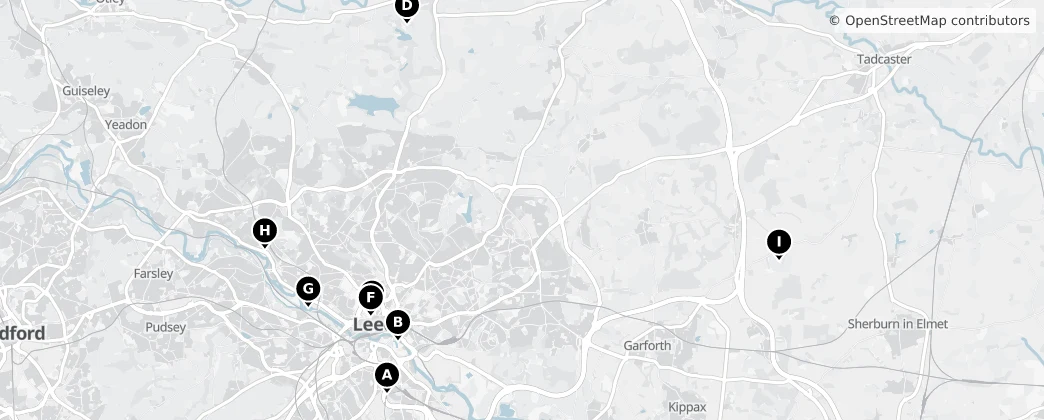 Map of Leeds