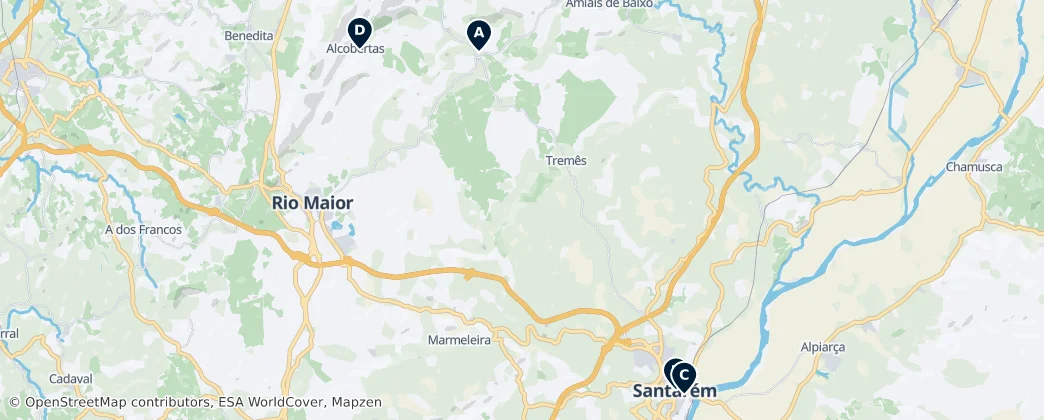 Map of Lezíria do Tejo