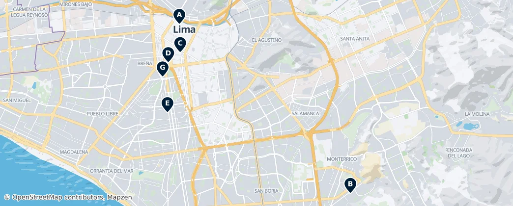 Map of Lima