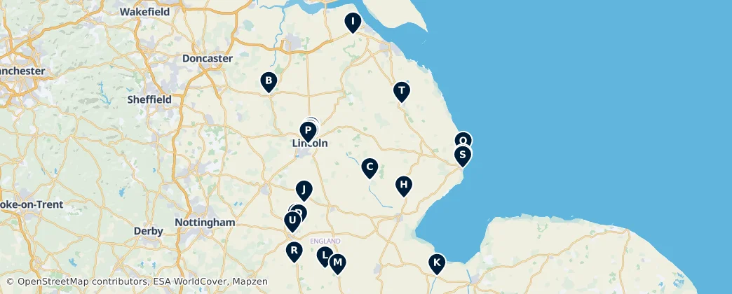 Map of Lincolnshire
