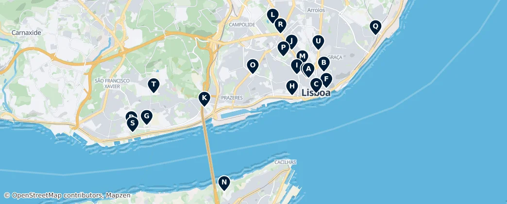 Map of Lisabon