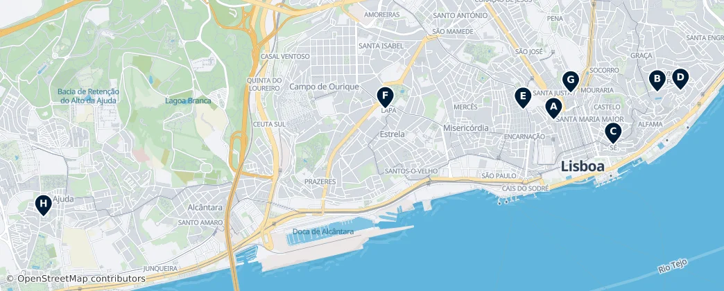 Map of Lisabon