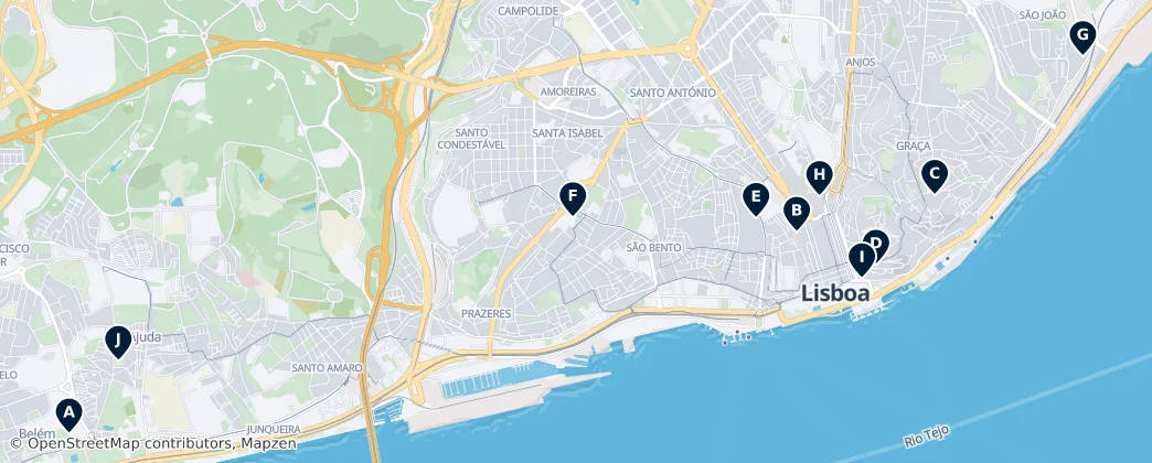 Map of Lisabon