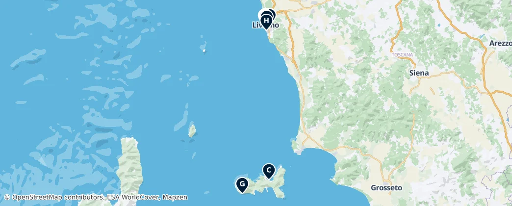 Map of Livorno